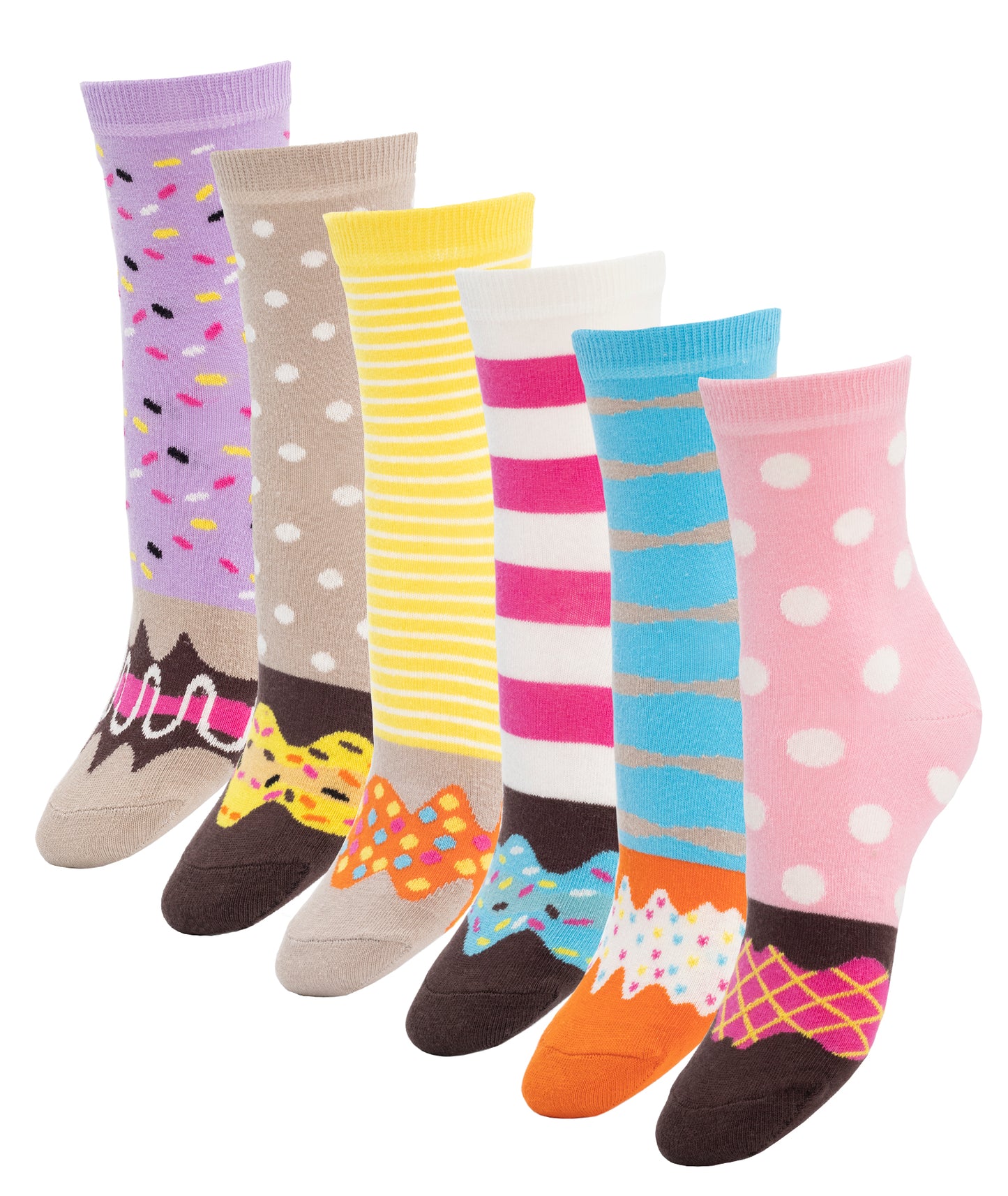 Women's Donut Socks Gift Box 6 pack